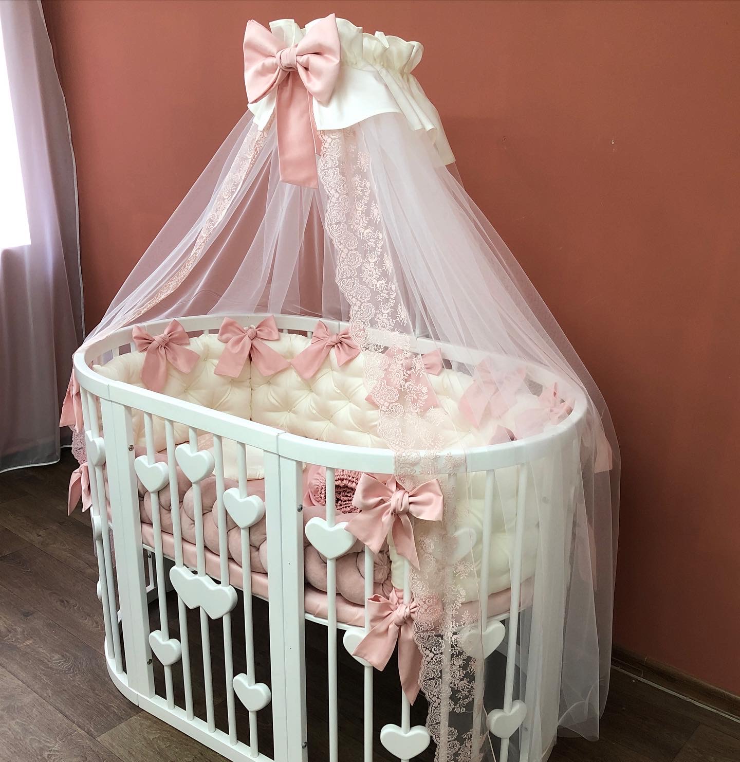 Crib set "Dusty Rose Sweet Dreas"