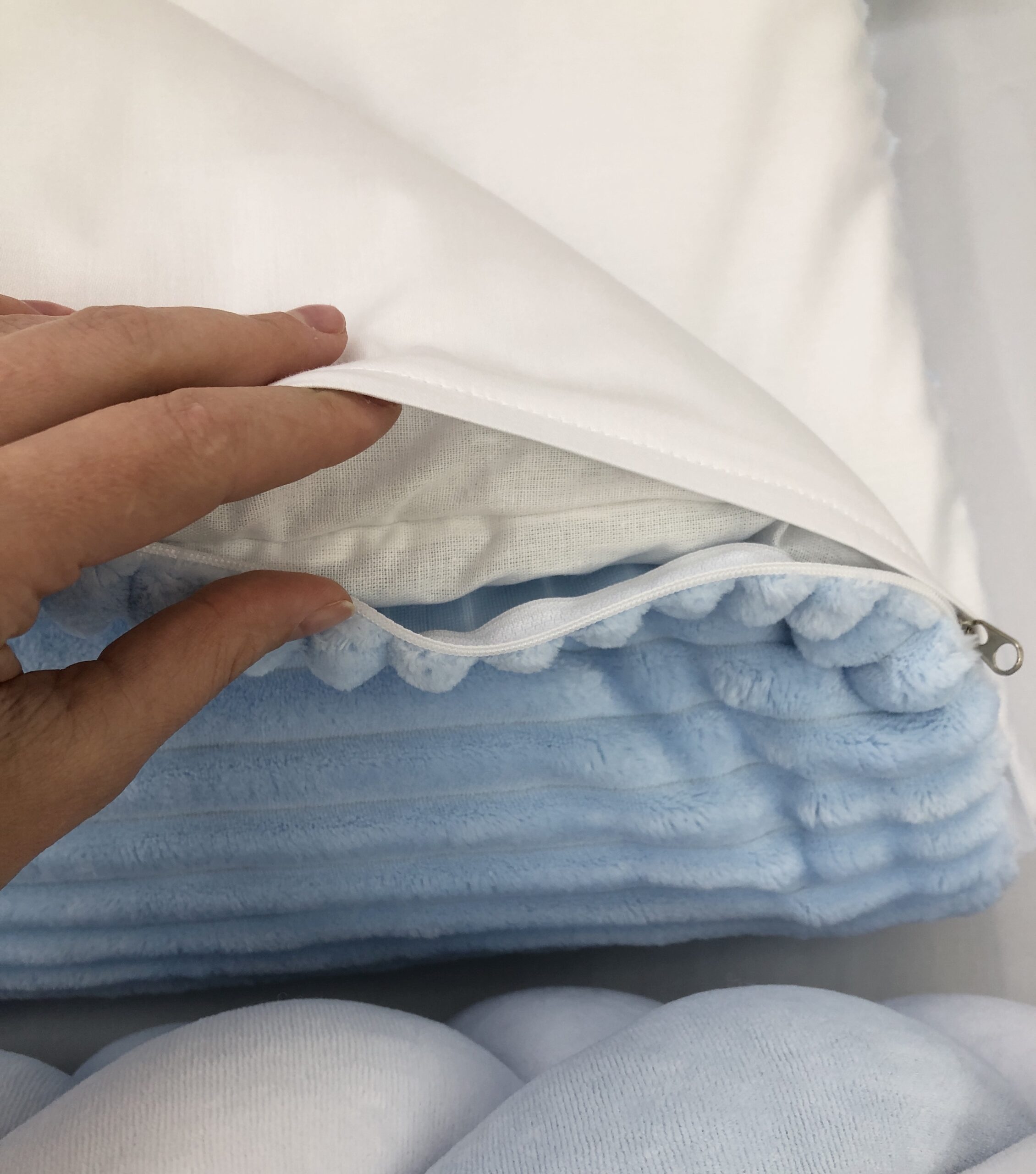 Crib set "Blue white baby bedding set "