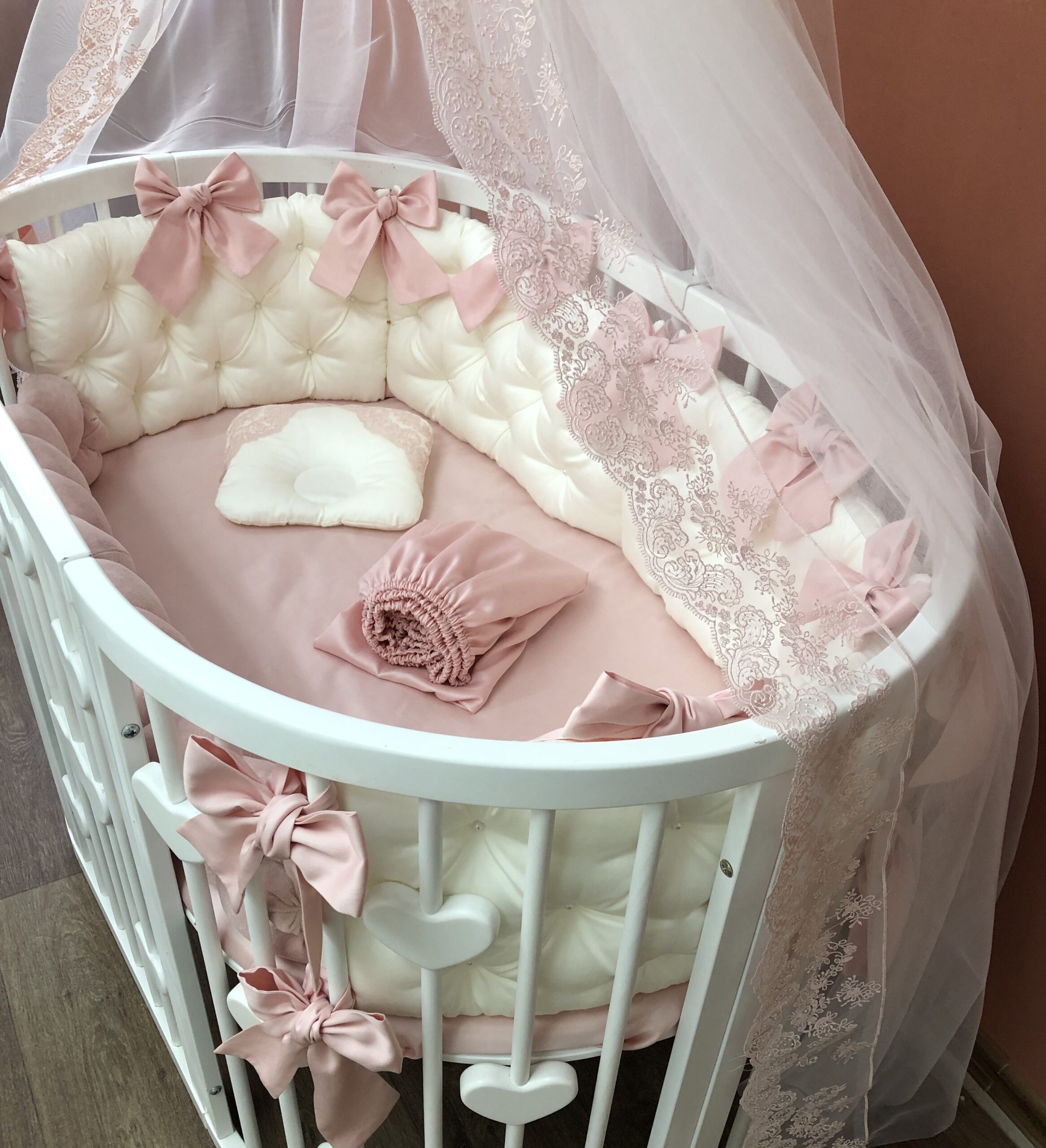 Crib set "Dusty Rose Sweet Dreas"