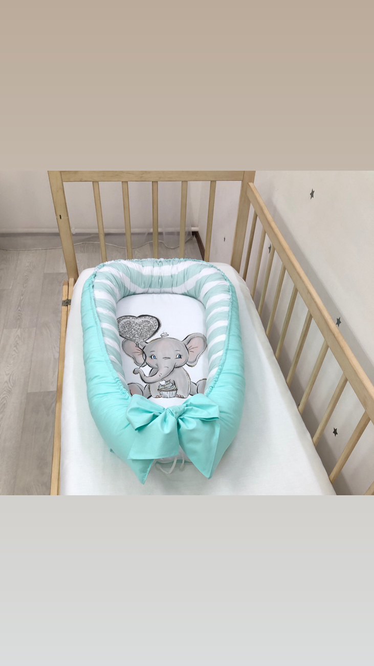 Baby nest "Mint Elephant"