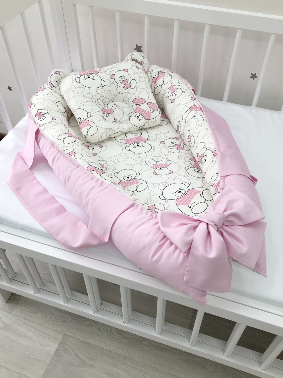 Baby nest "Pink Teddi"