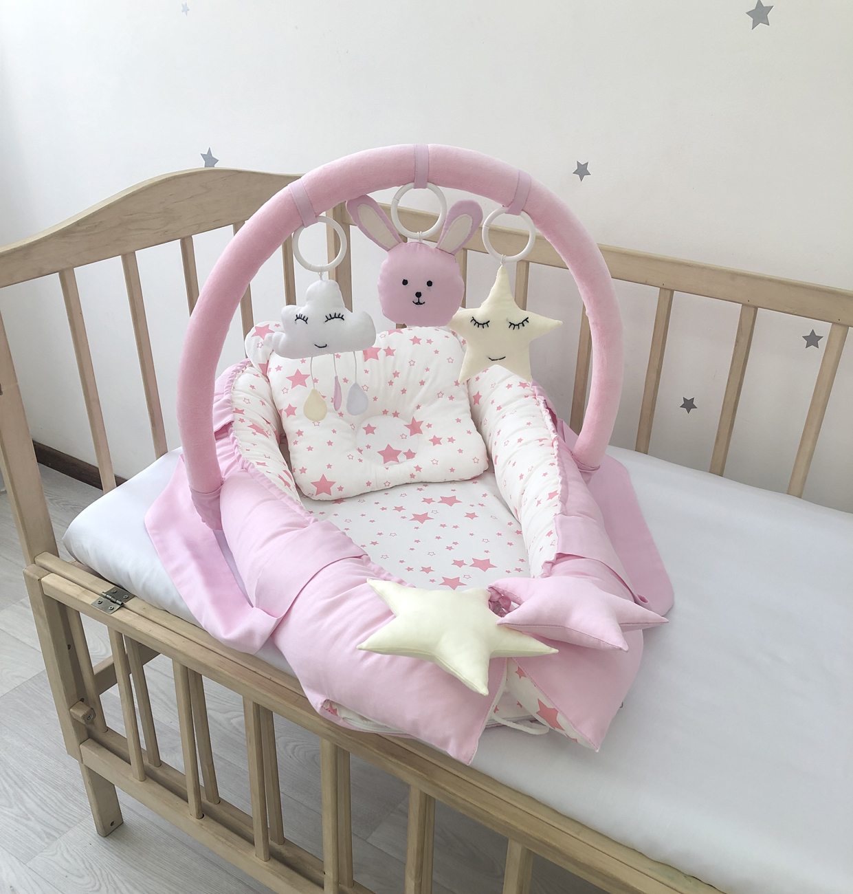 Baby nest "Pink star"