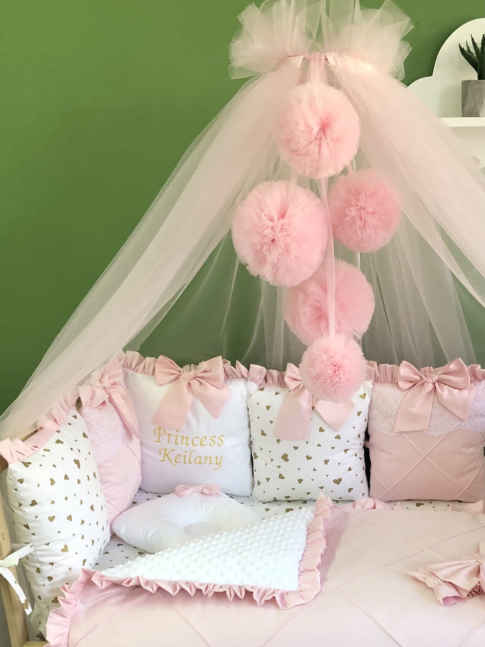 Crib set "Pink Little princess"