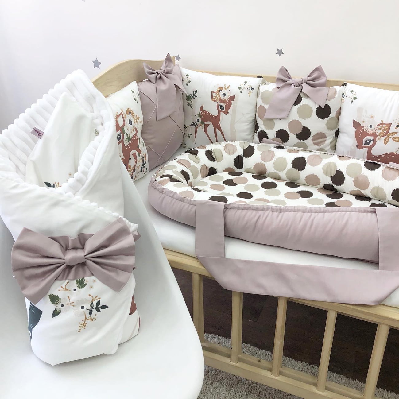 Crib set "Little fawn"
