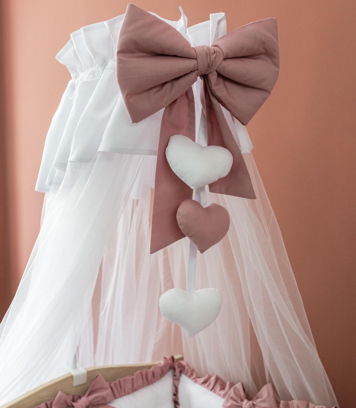 Crib set "Dusty Rose"