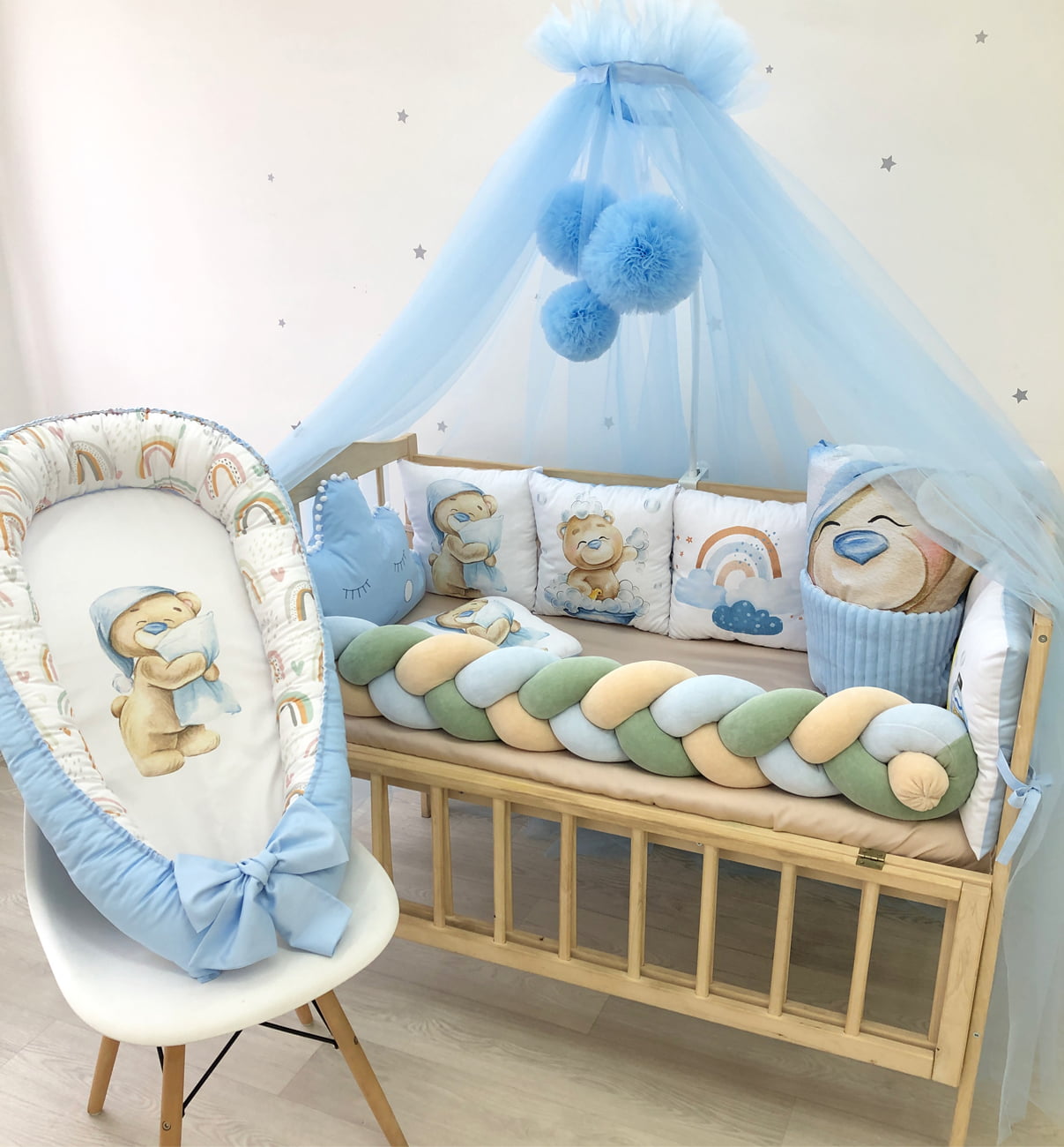 Crib set " Sweet bear "