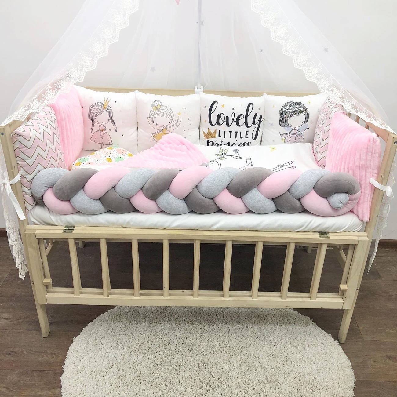 Crib set "Baby girl"