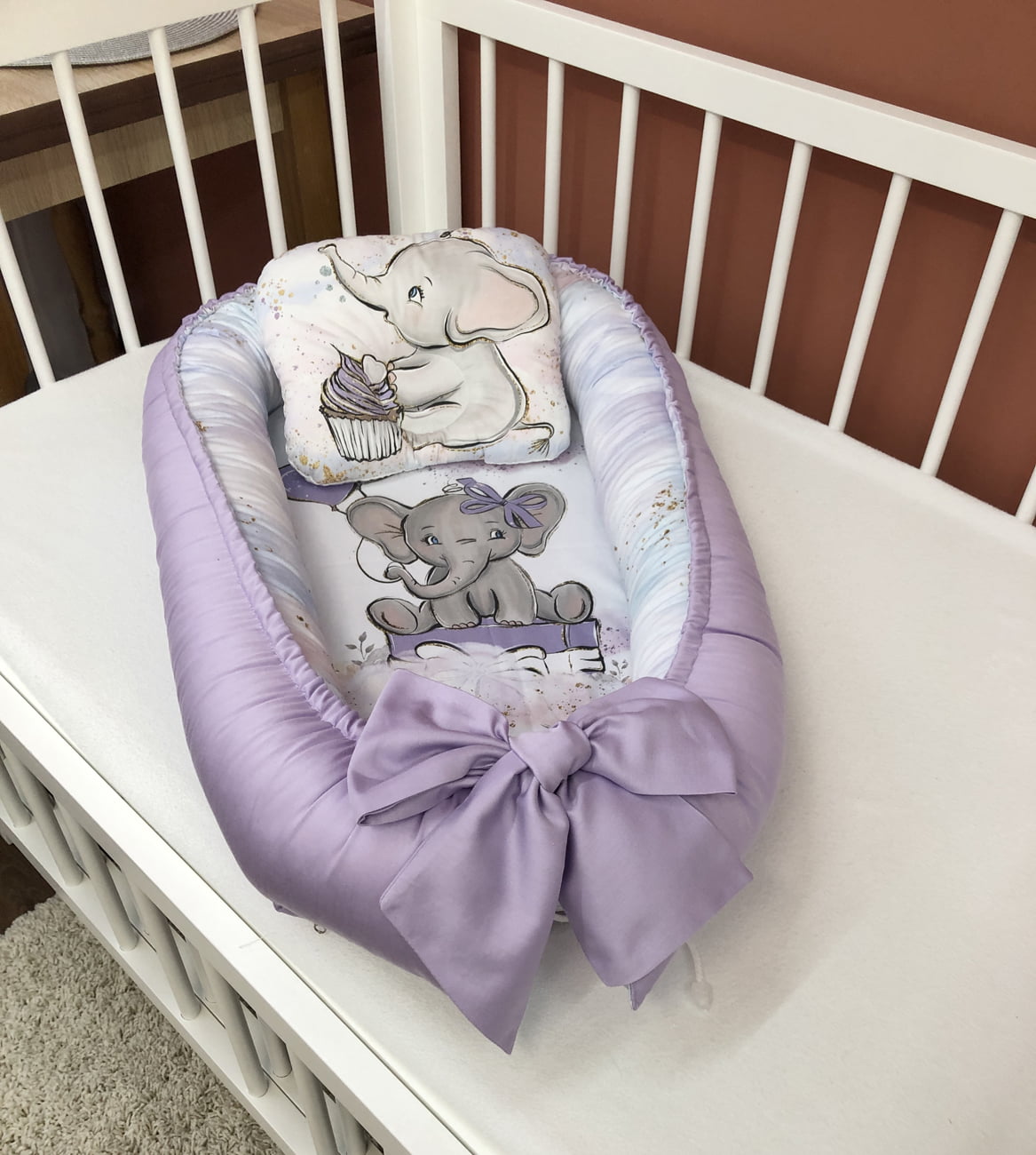 Baby Nest "Lilac Elephant"