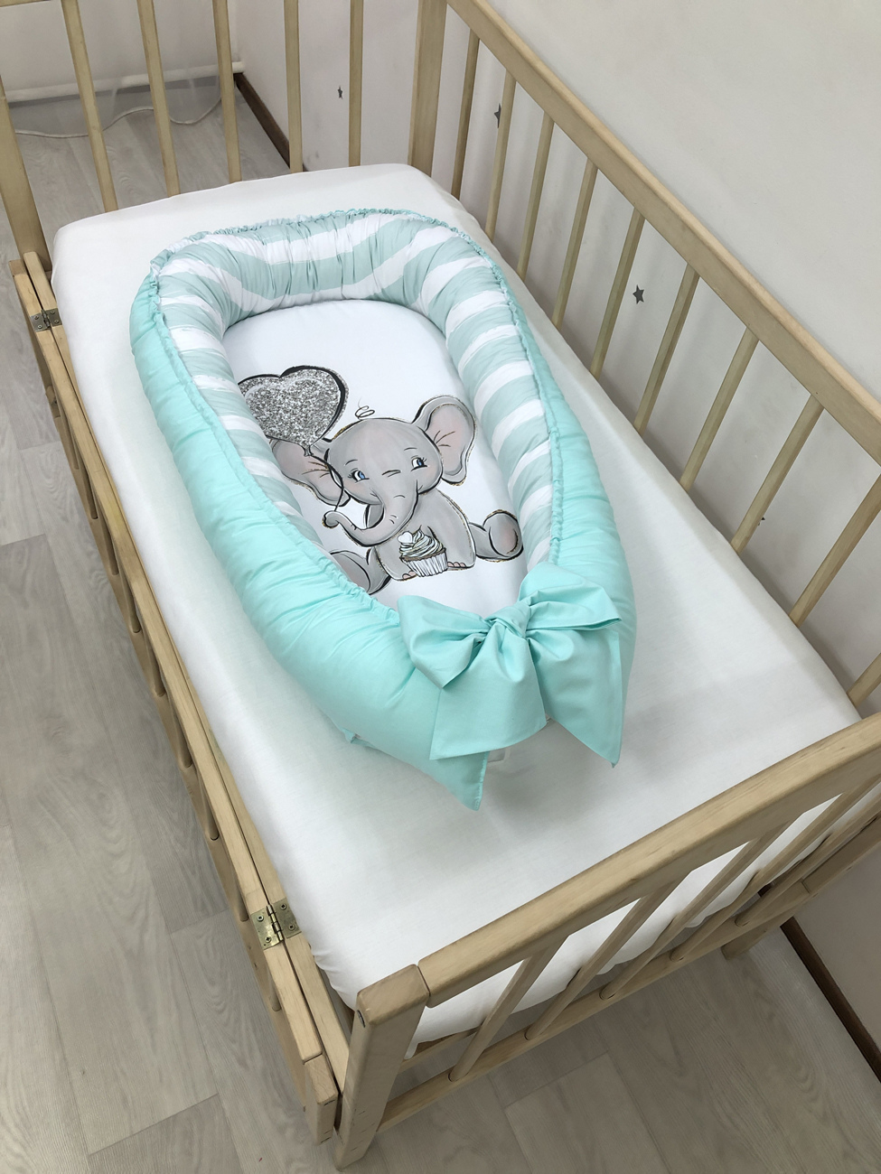 Baby nest "Mint Elephant"