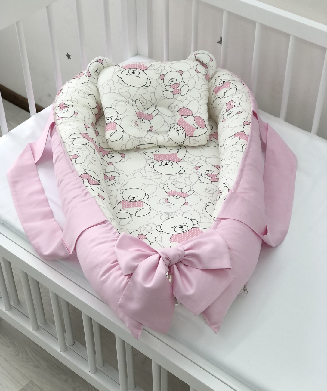 Baby nest "Pink Teddi"