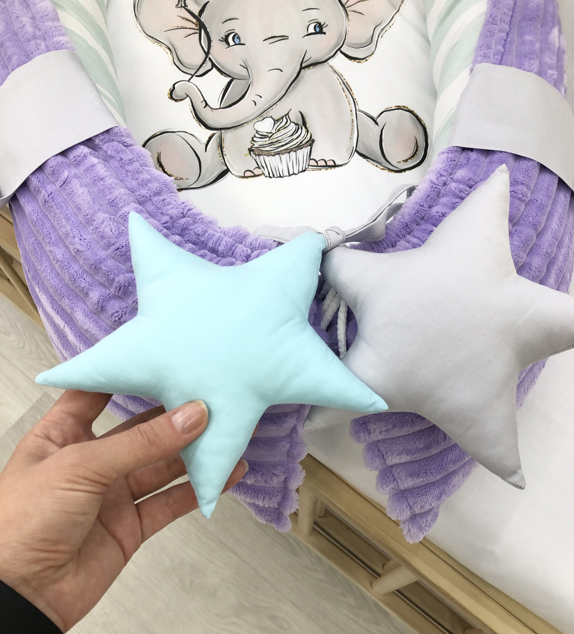 Baby nest "Purple Elephant"