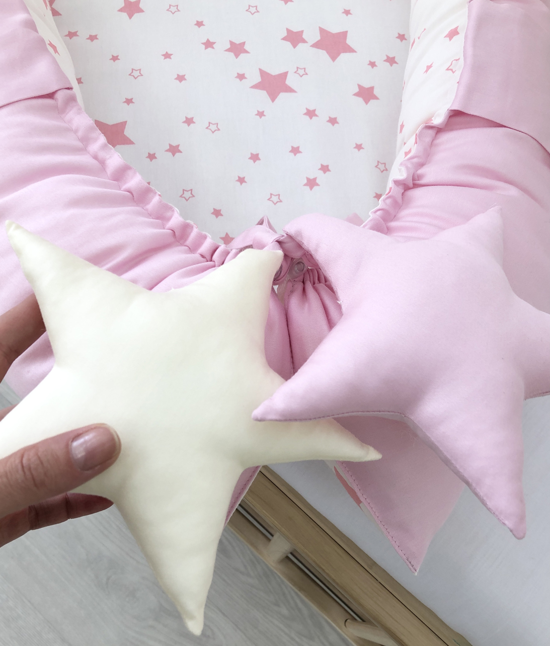 Baby nest "Pink star"
