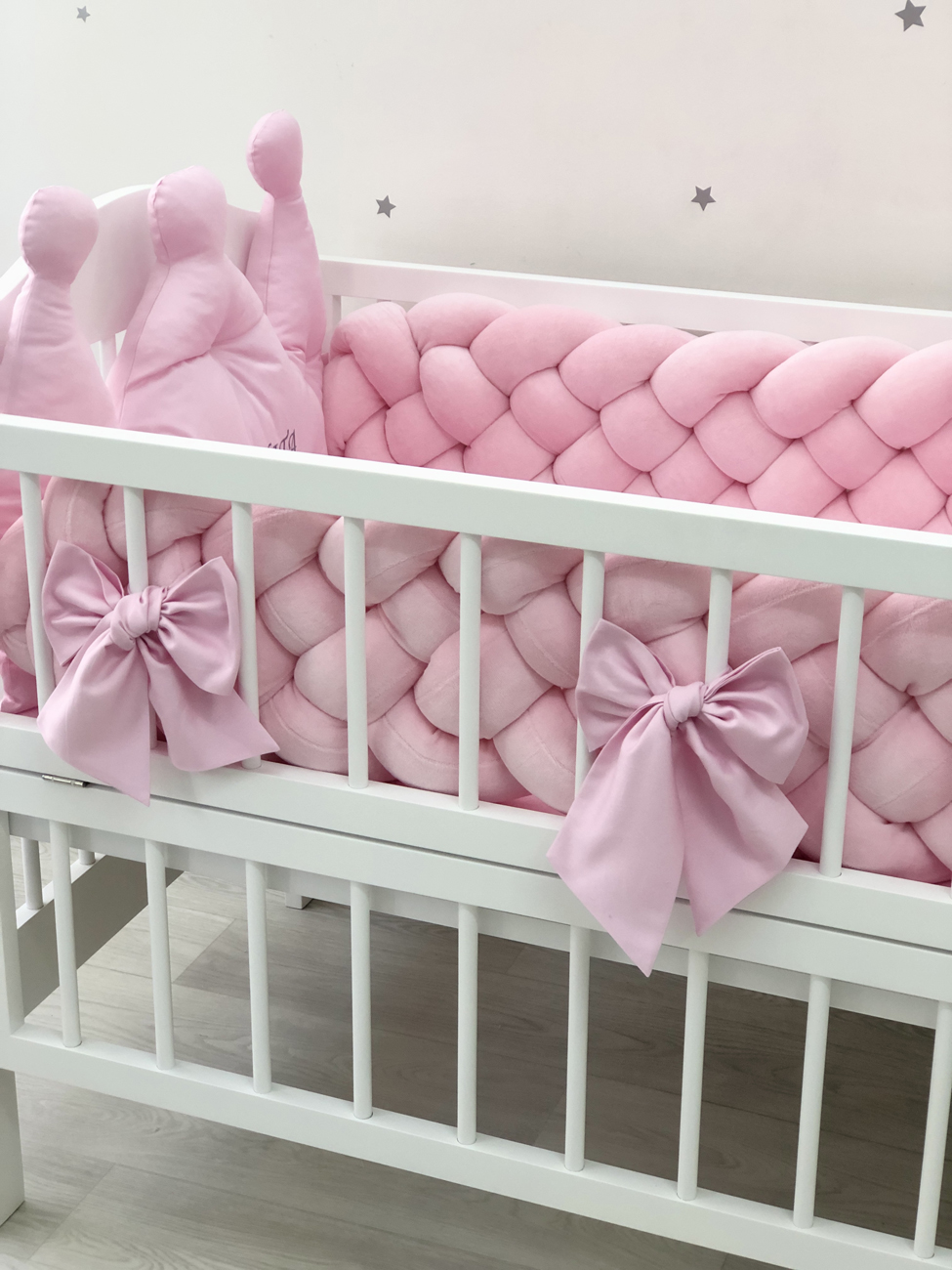 Pink girl baby bedding set
