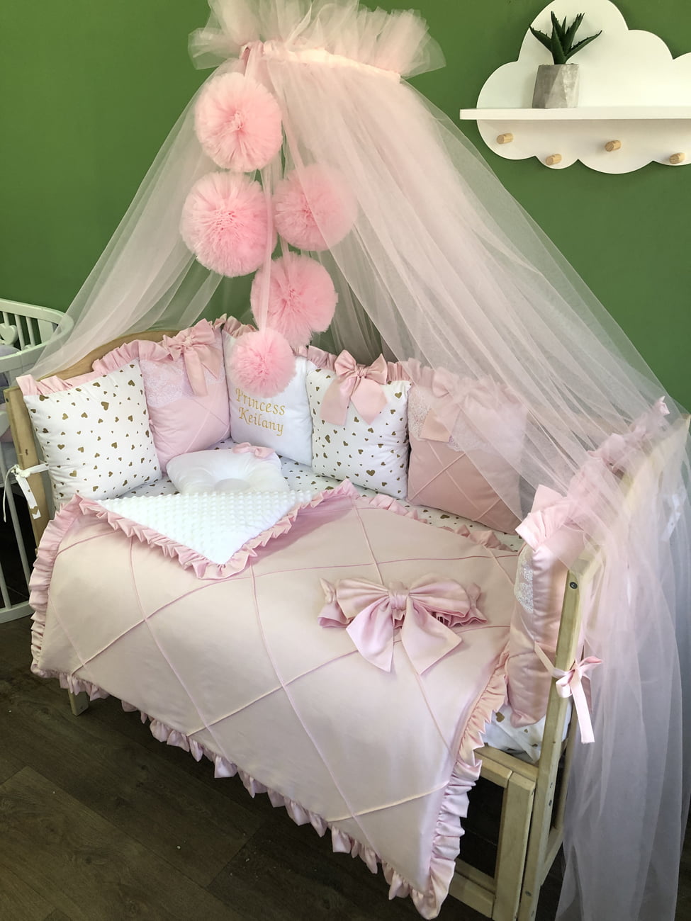 Crib set "Pink Little princess"