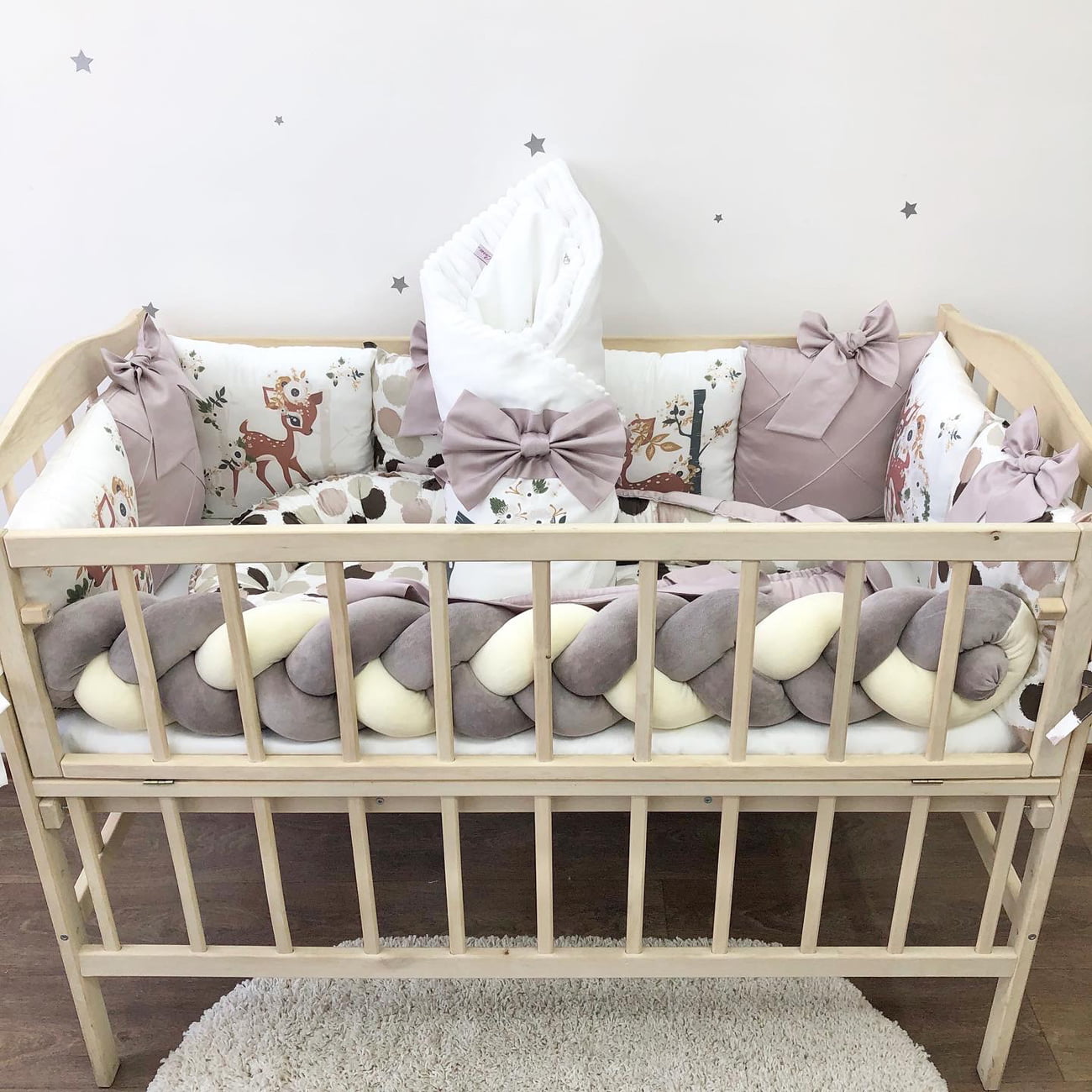 Crib set "Little fawn"