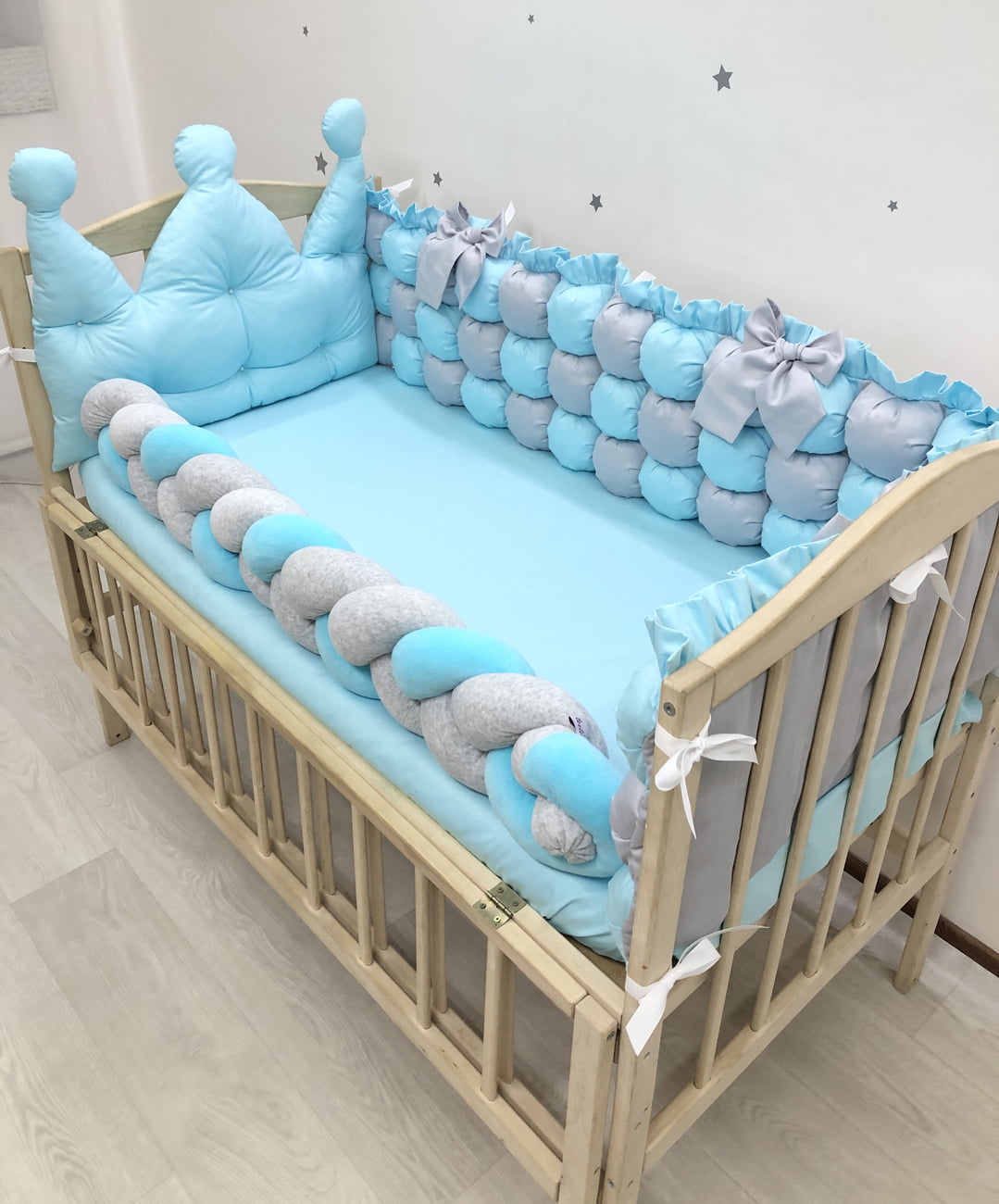 Crib set "Neutral baby bedding"