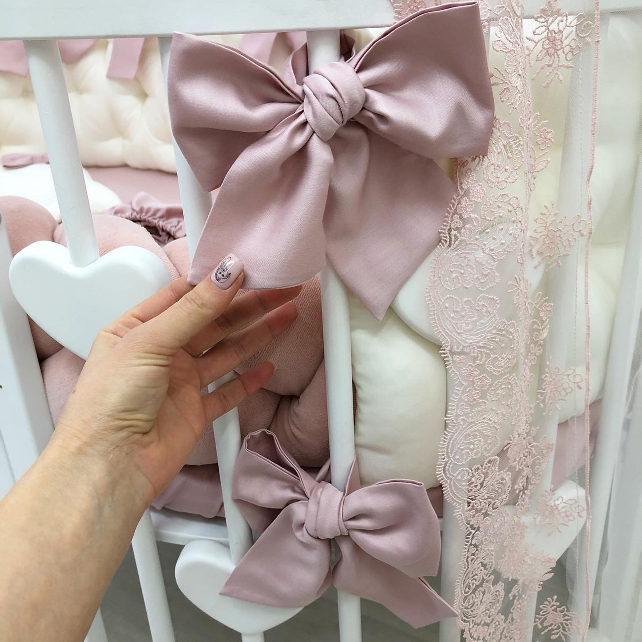 Crib set "Dusty pink Princess"