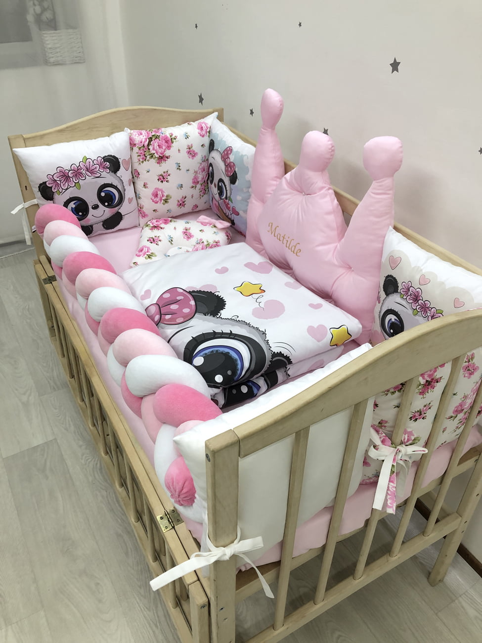 Crib set "Panda"