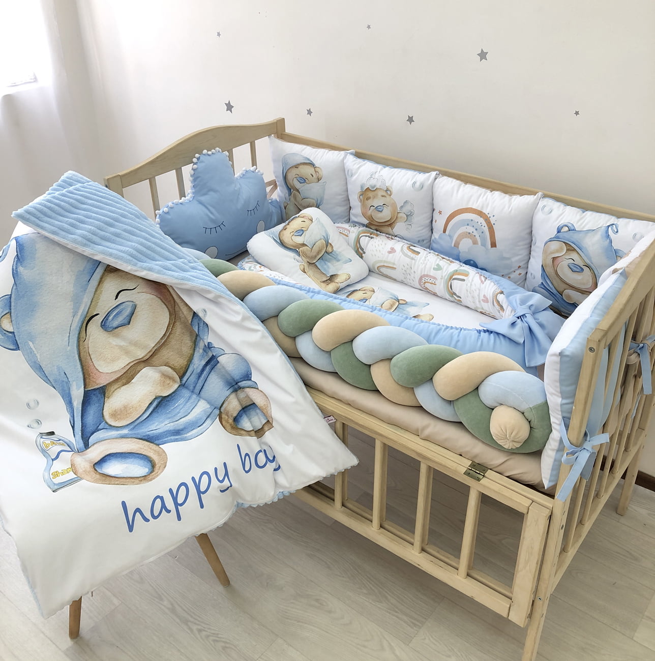Crib set " Sweet bear "