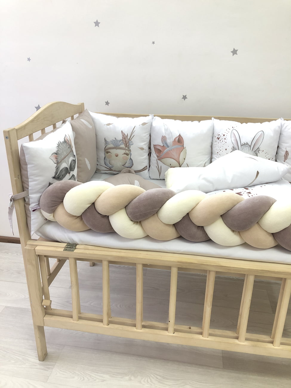 Crib set "Fairytale animals pattern "