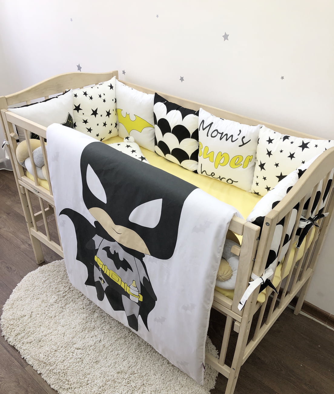 Crib set "Little Betmen"