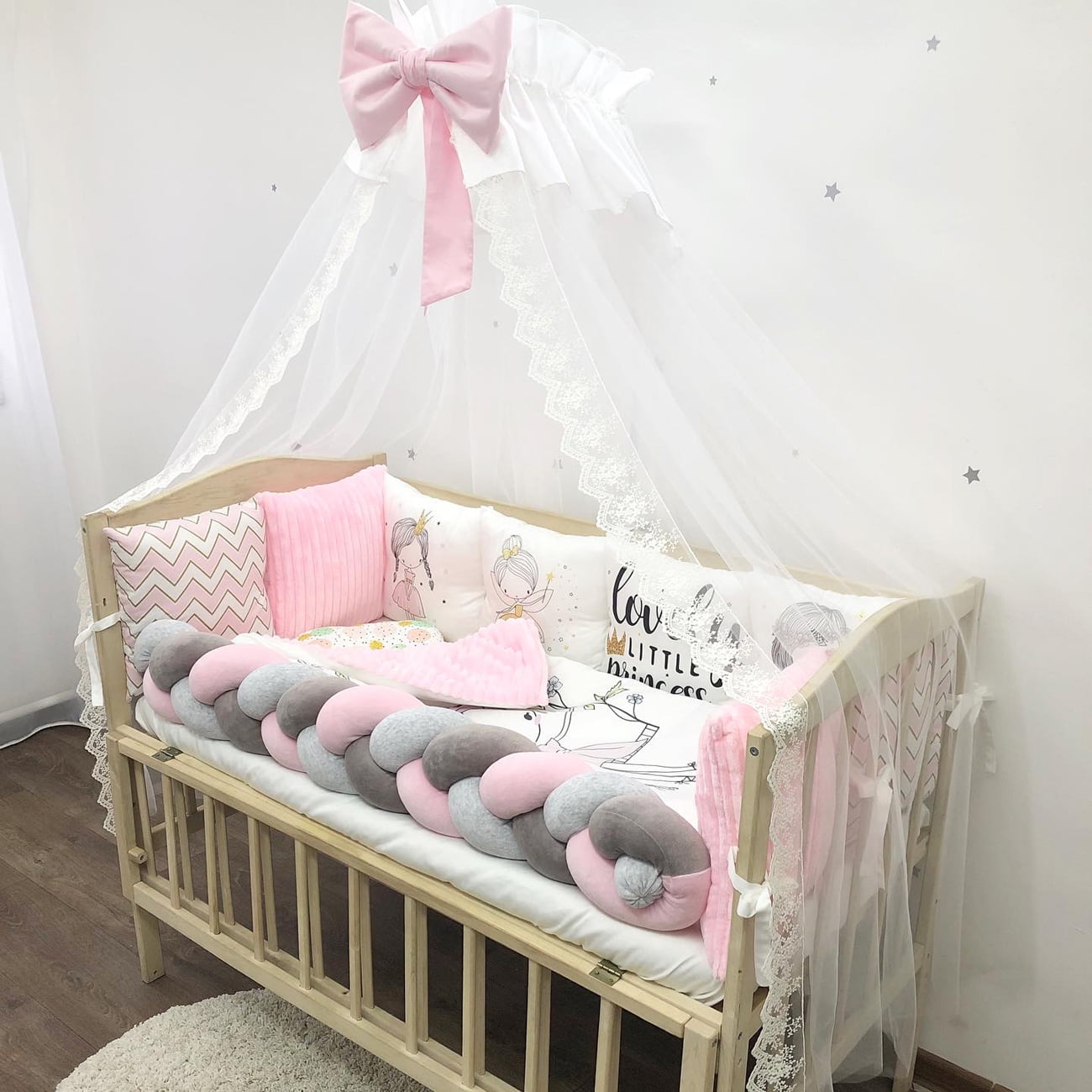 Crib set "Baby girl"