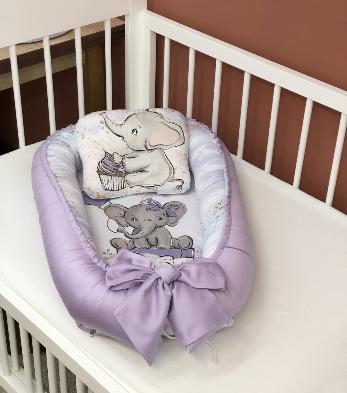 Baby Nest "Lilac Elephant"