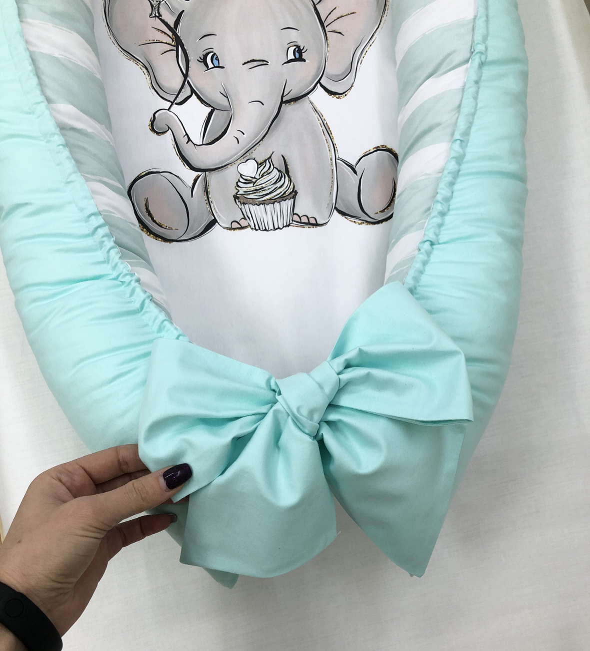 Baby nest "Mint Elephant"