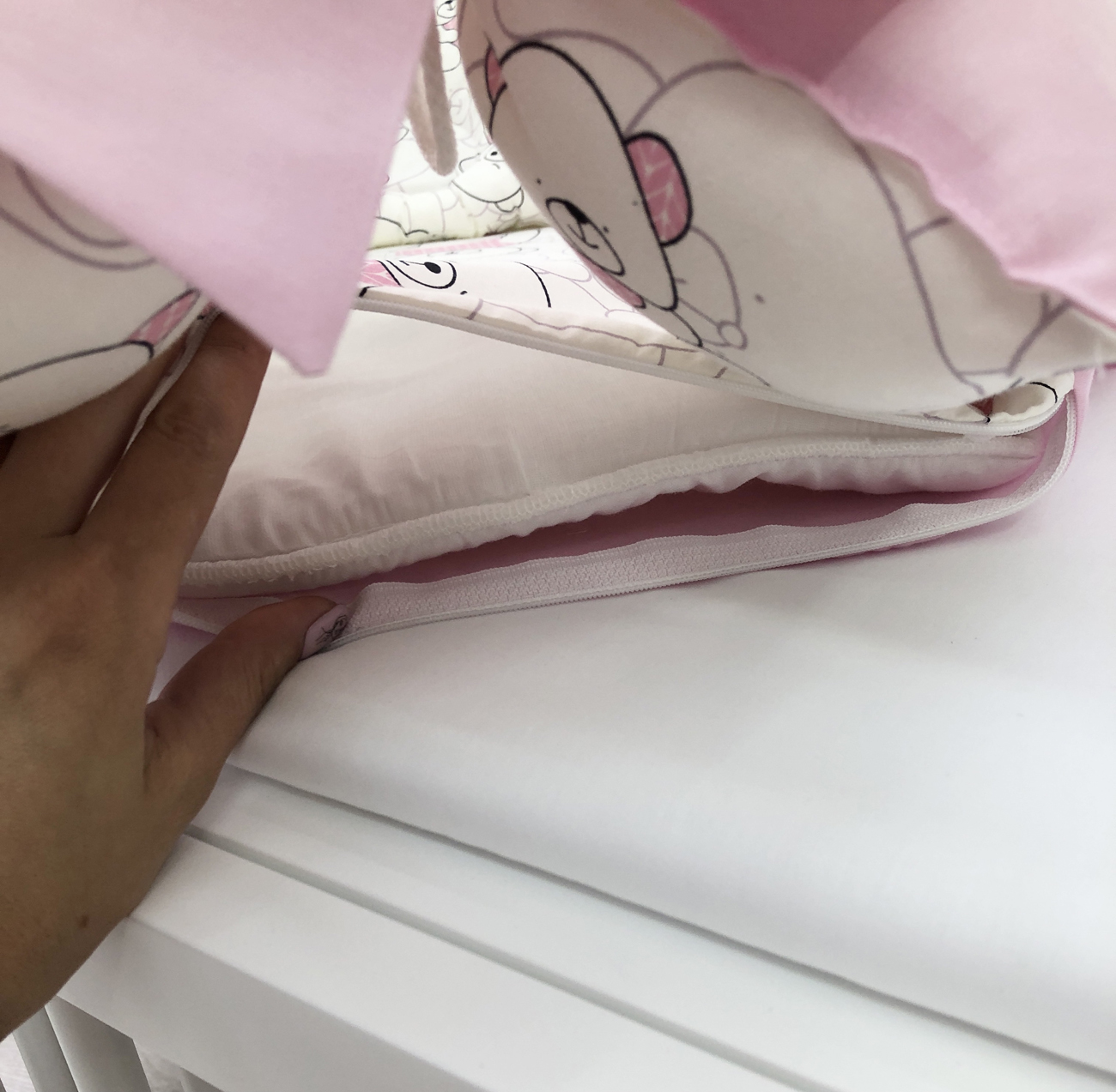 Baby nest "Pink Teddi"