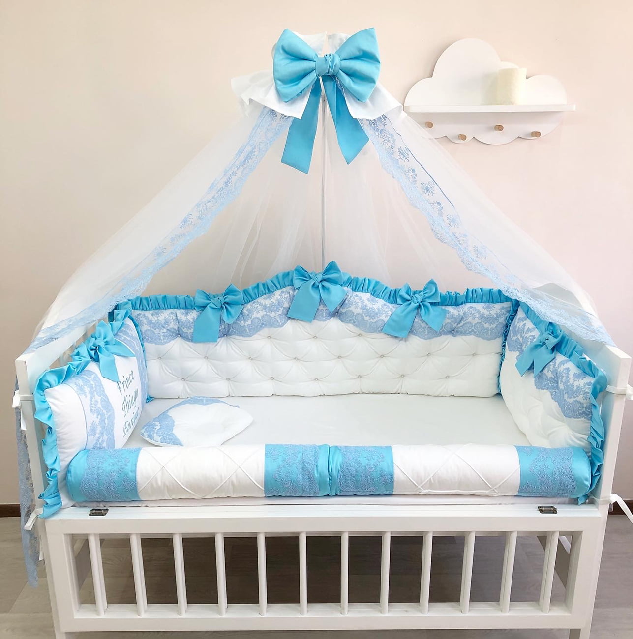 Crib set "Azure Royal Dream"