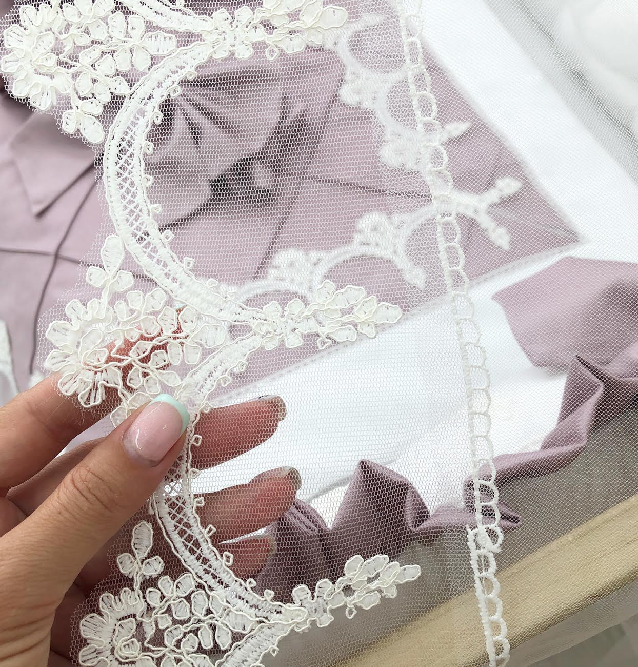 Crib set "Ash Lilac little princess"
