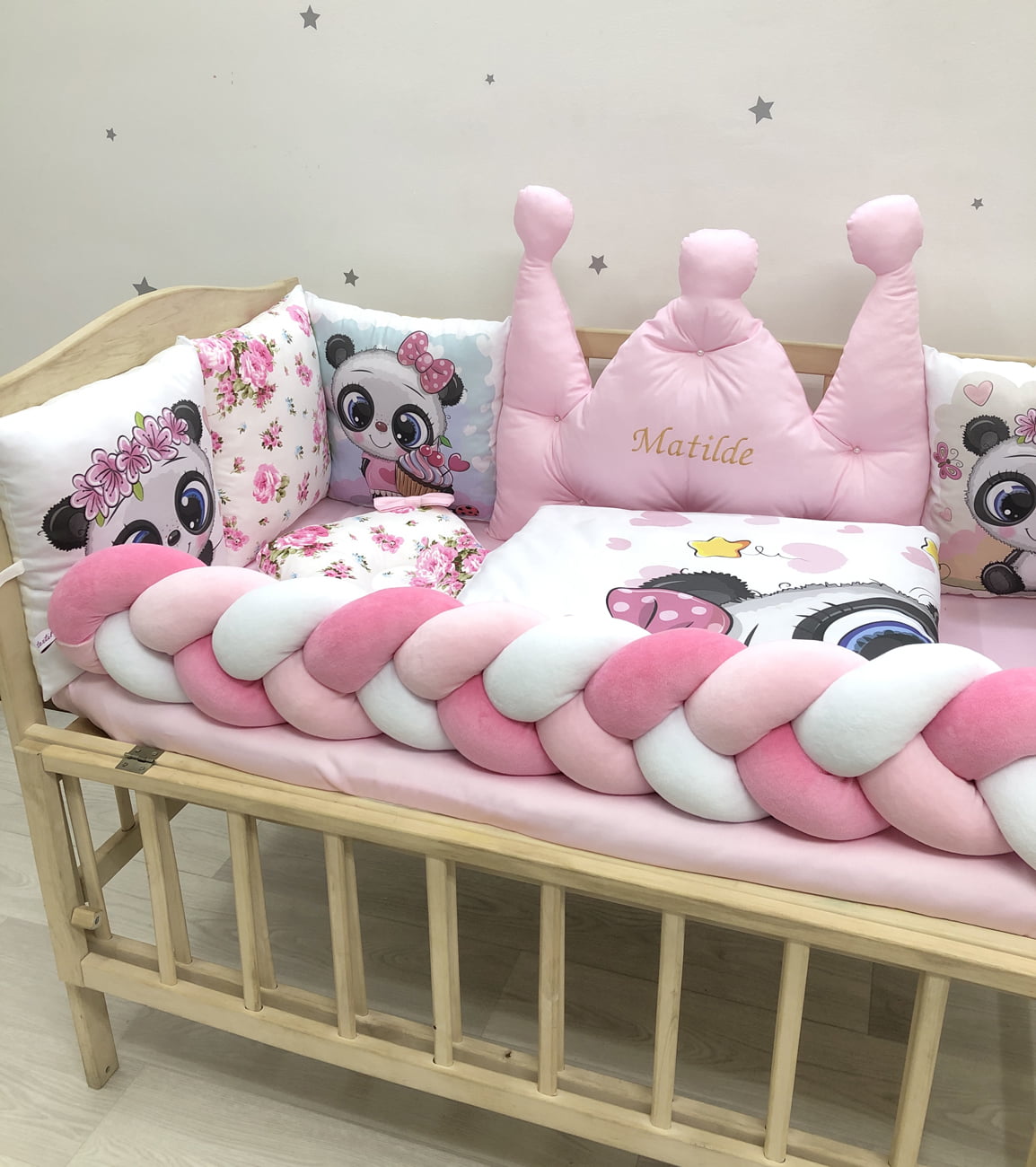 Crib set "Panda"