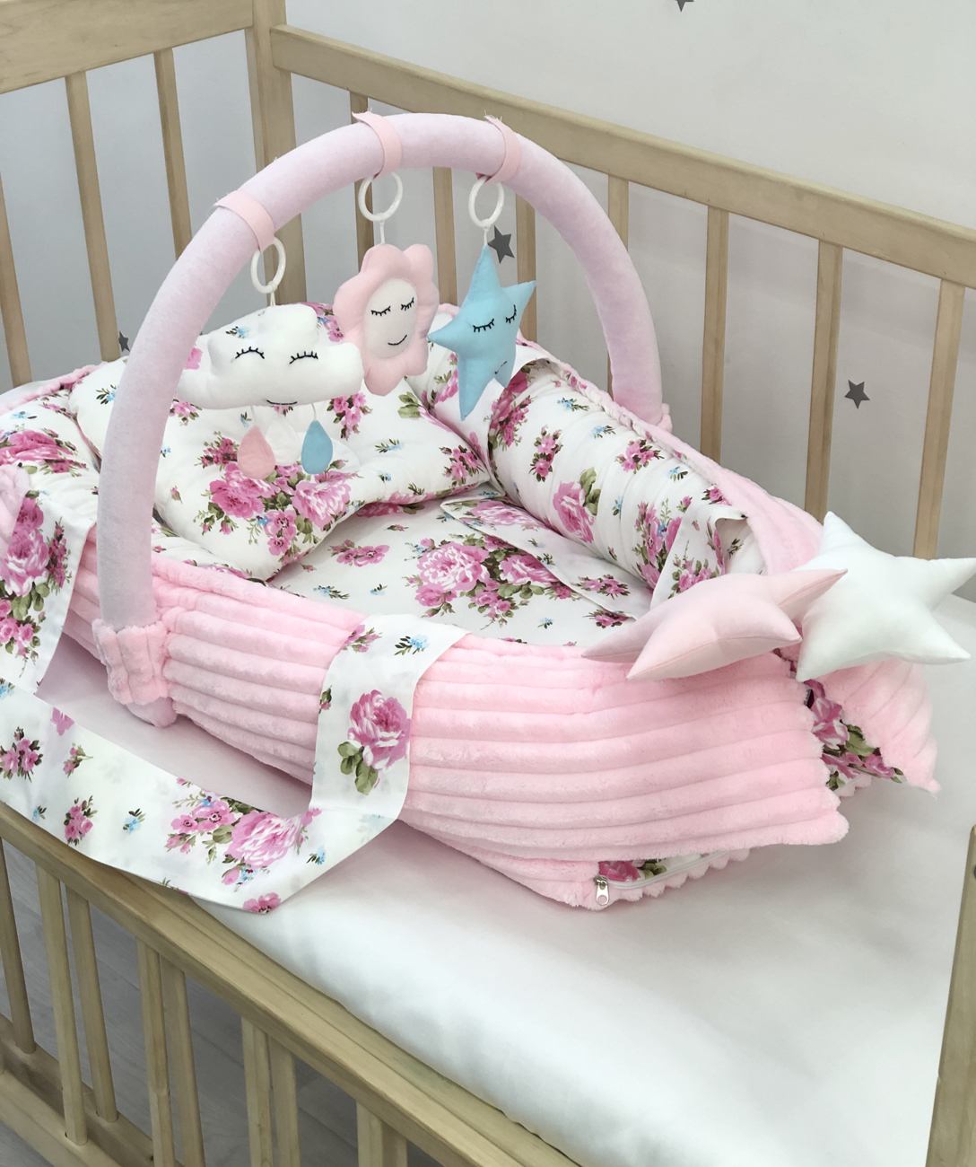 Baby nest "Pink Flower"