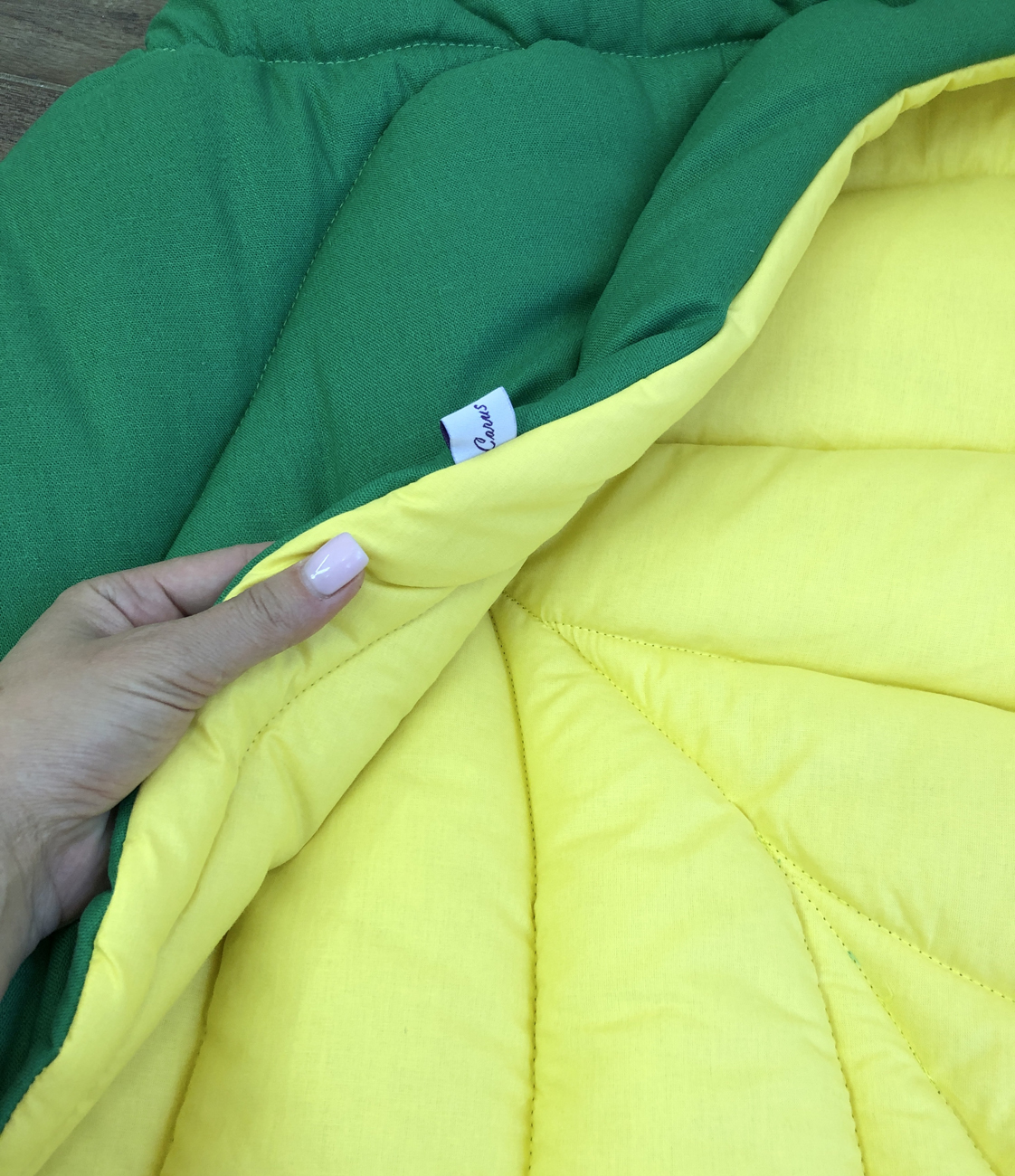 Yellow Linen Leaf Mat