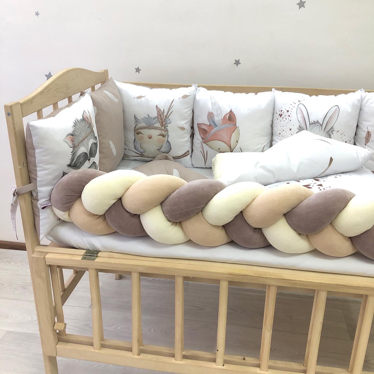 Crib set "Fairytale animals pattern "