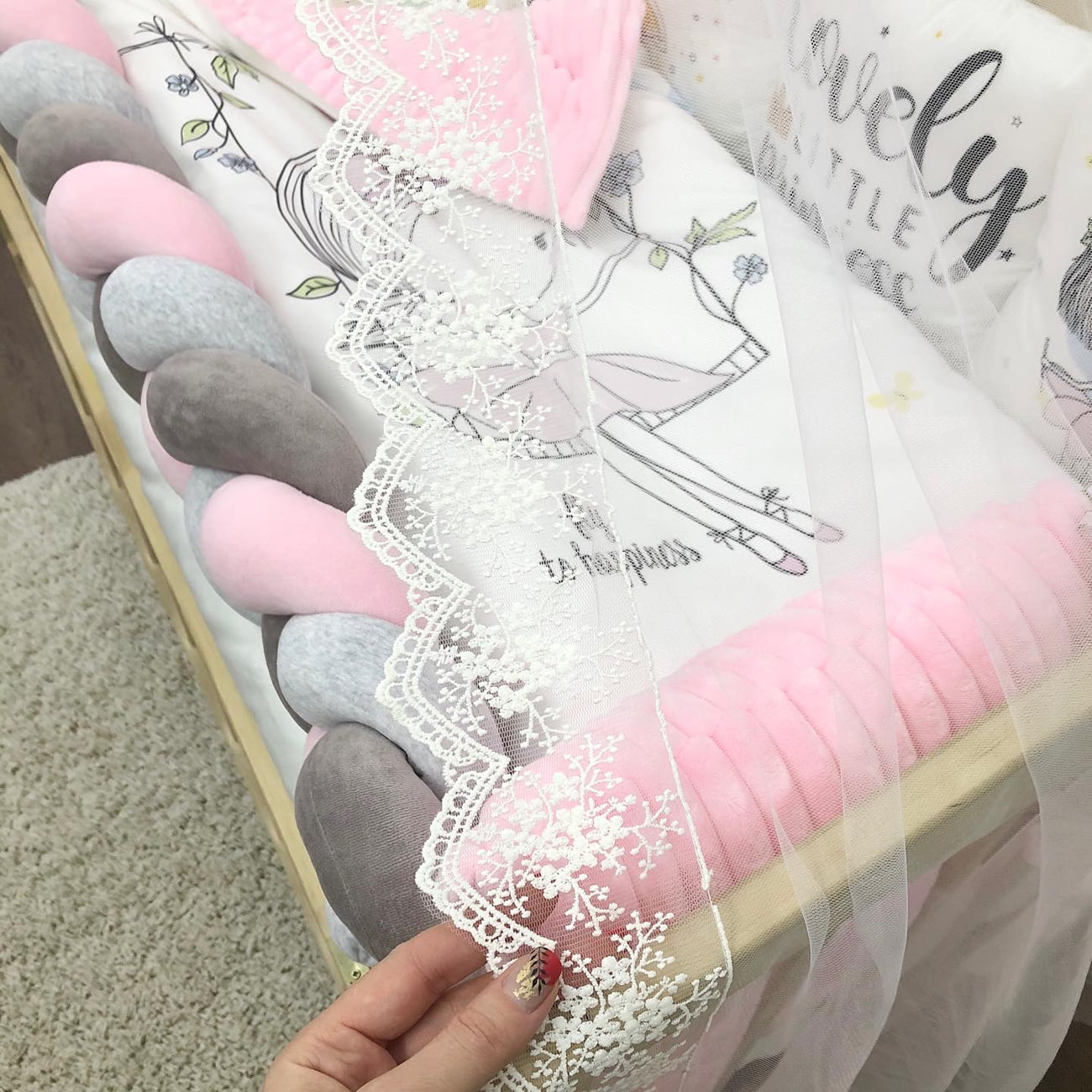 Crib set "Baby girl"