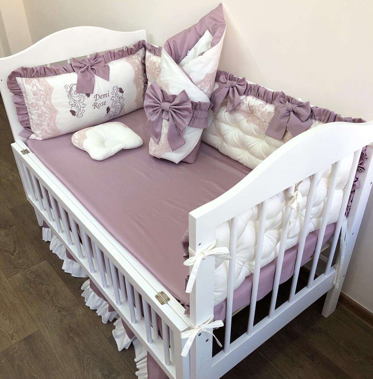 Personalized Crib Bedding sets "Lilac dream"