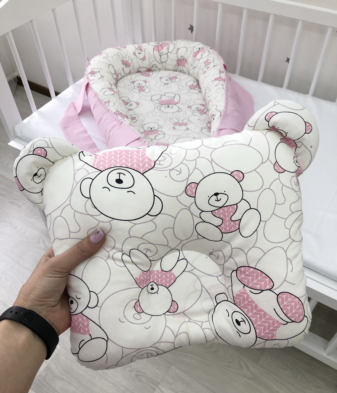 Baby nest "Pink Teddi"