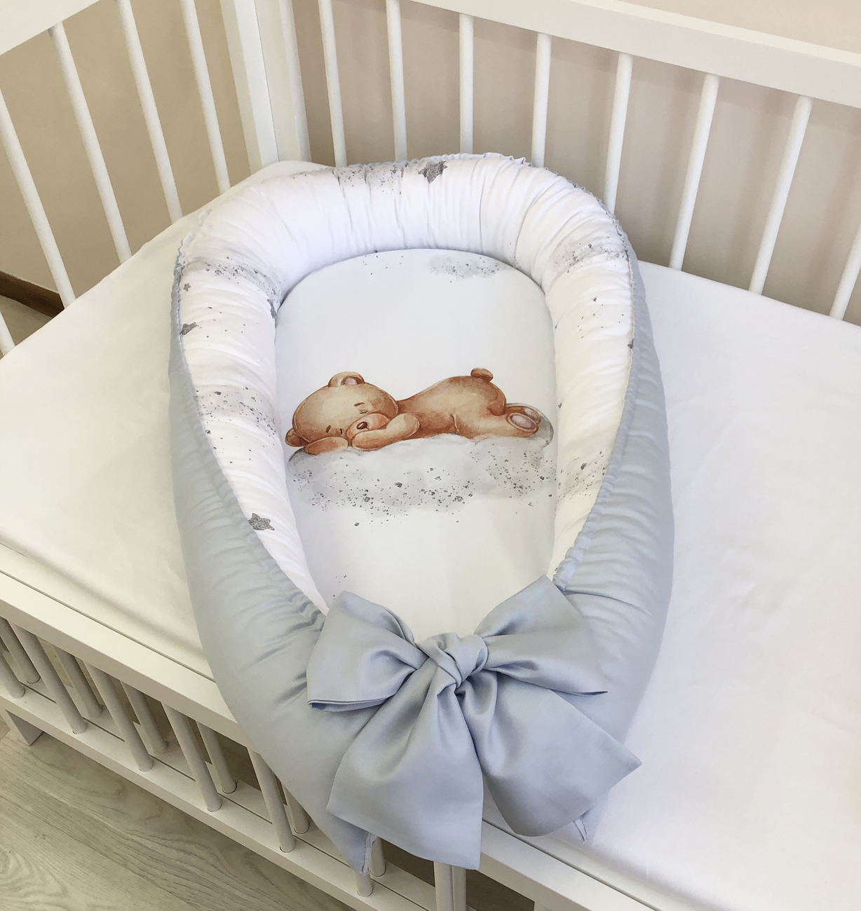Baby Nest "Grey Teddi bear"