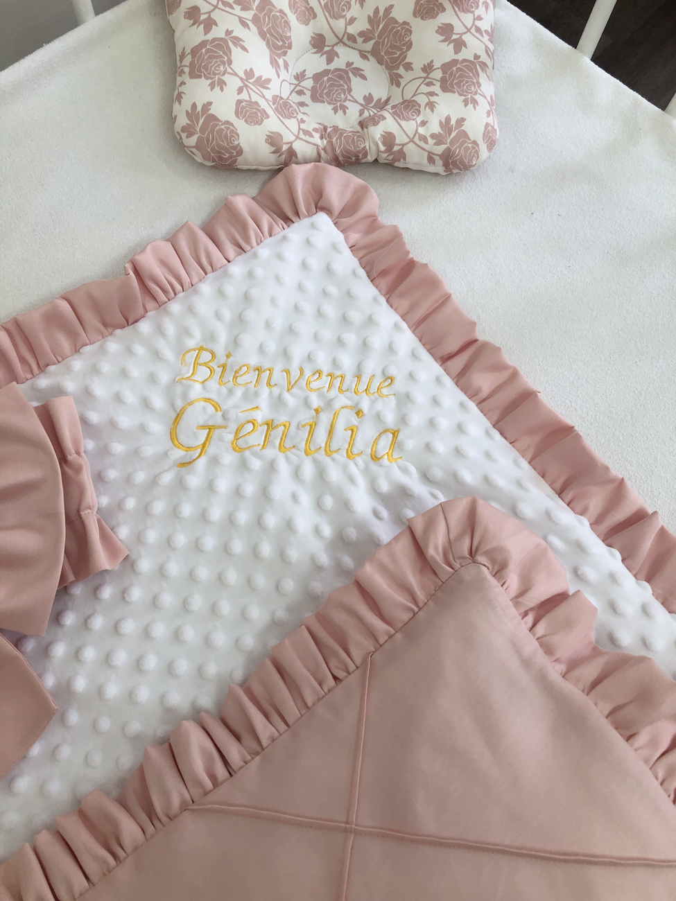 Dusty Rose Luxury baby Blanket
