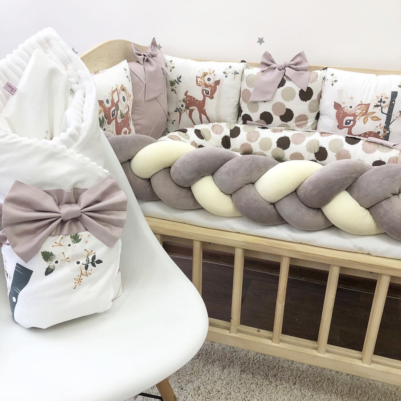 Crib set "Little fawn"