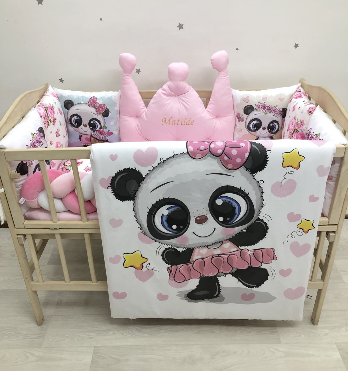 Crib set "Panda"
