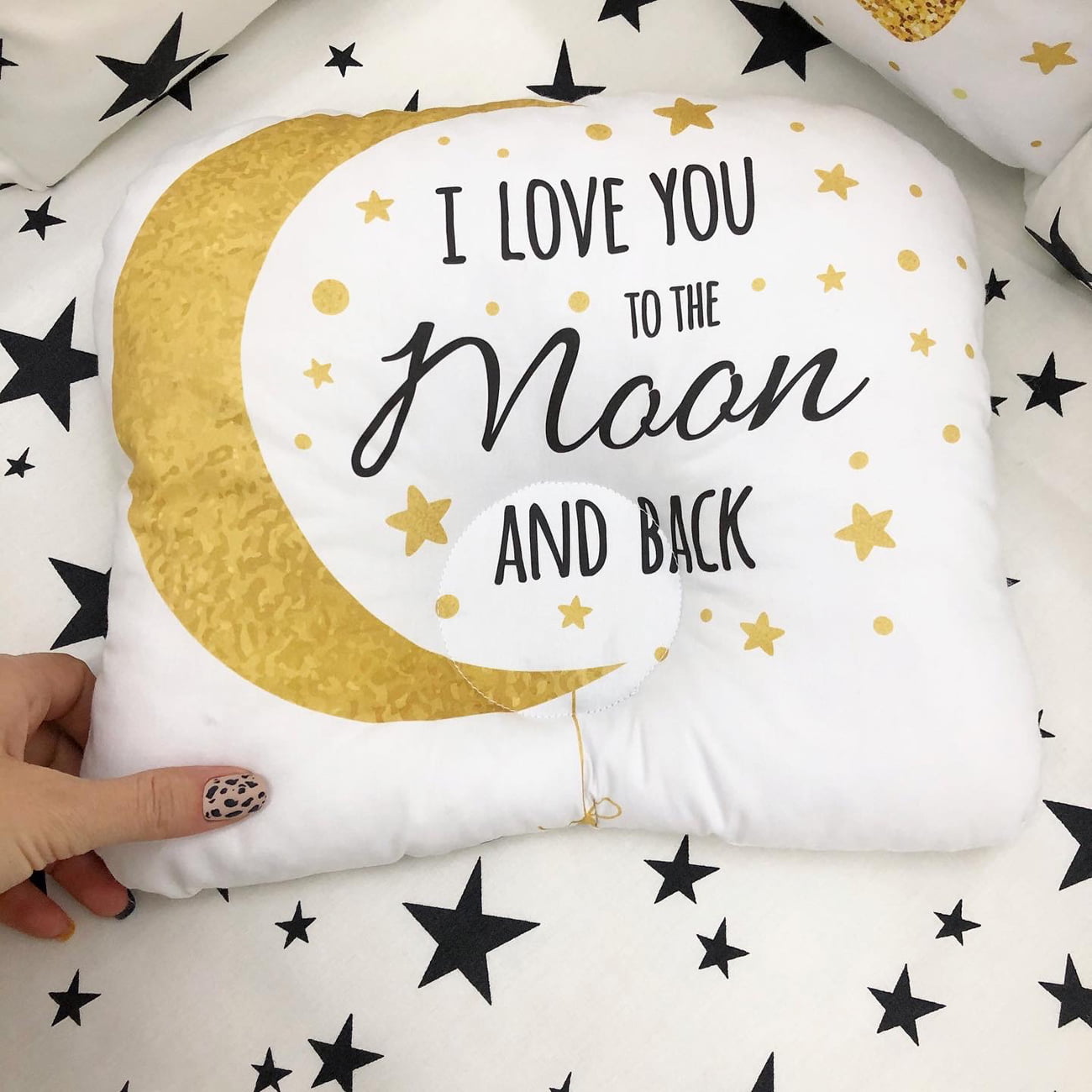 Crib set "Moon celestial with stars "