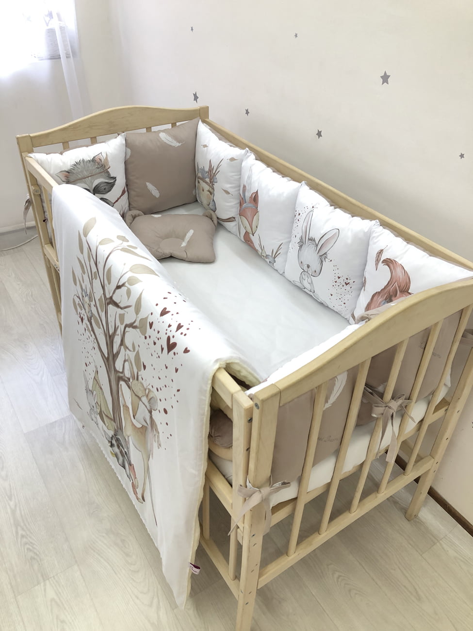 Crib set "Fairytale animals pattern "