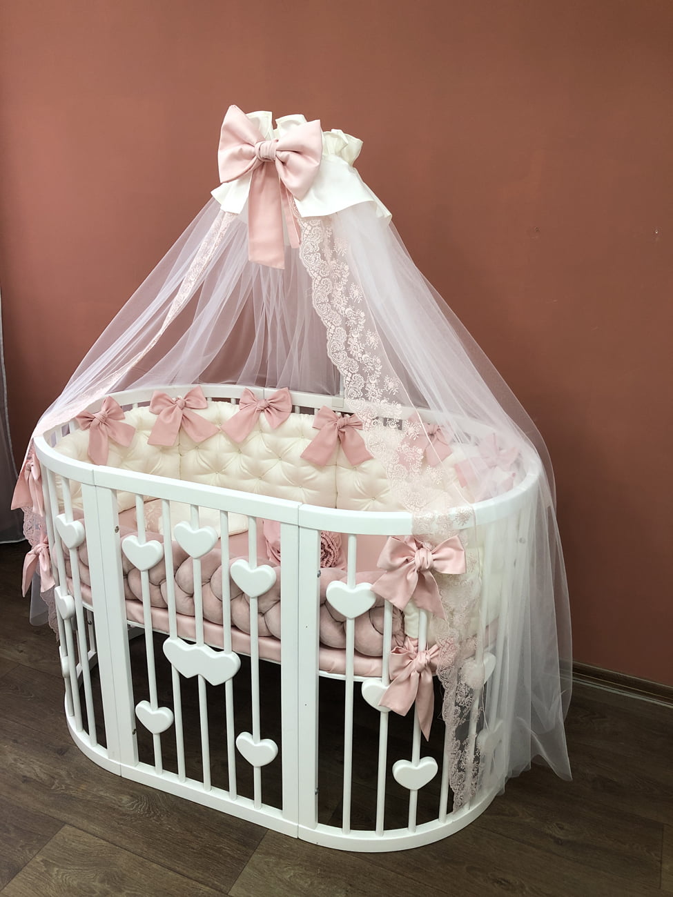 Crib set "Dusty Rose Sweet Dreas"