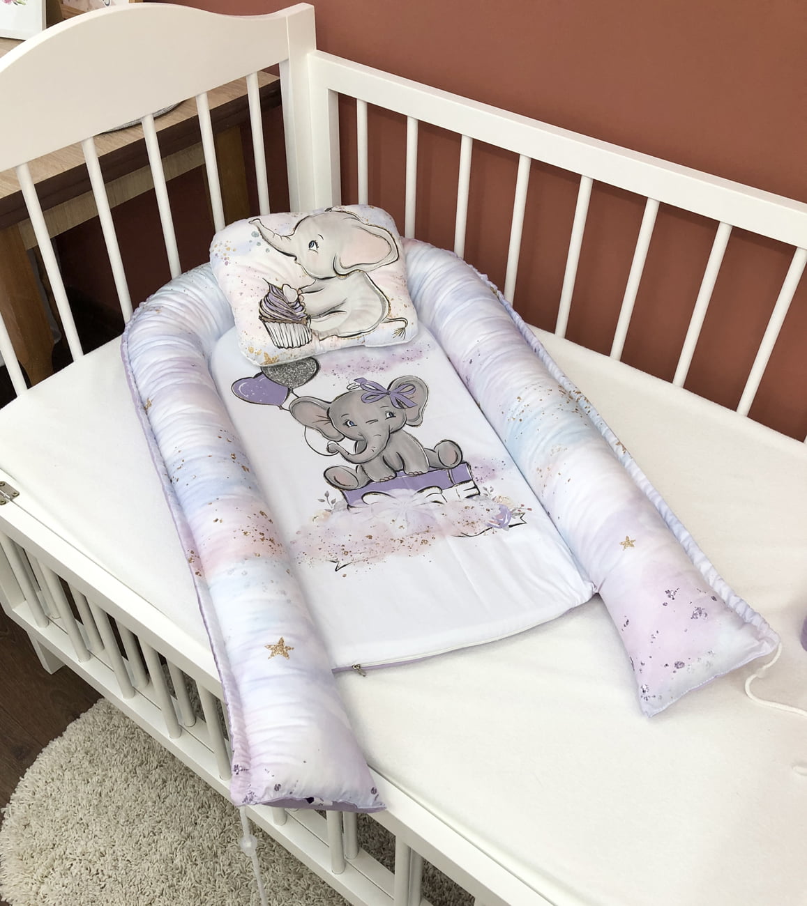 Baby Nest "Lilac Elephant"