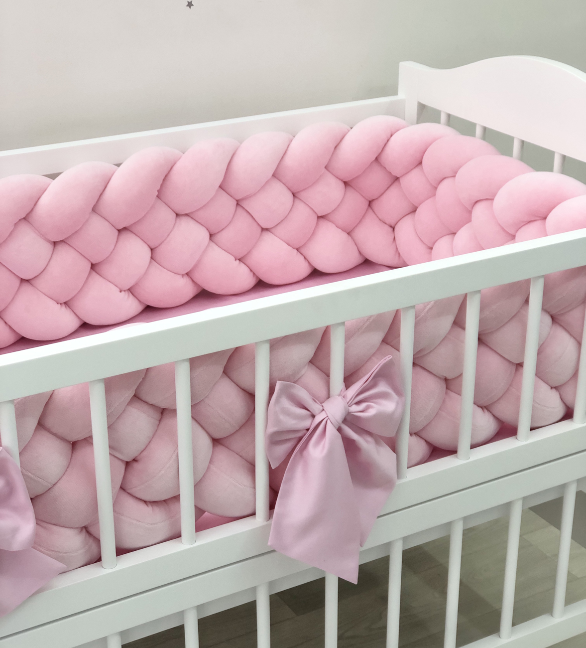 Pink girl baby bedding set
