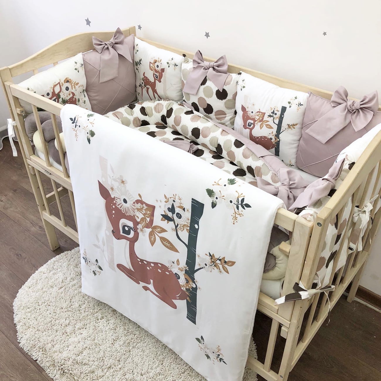 Crib set "Little fawn"