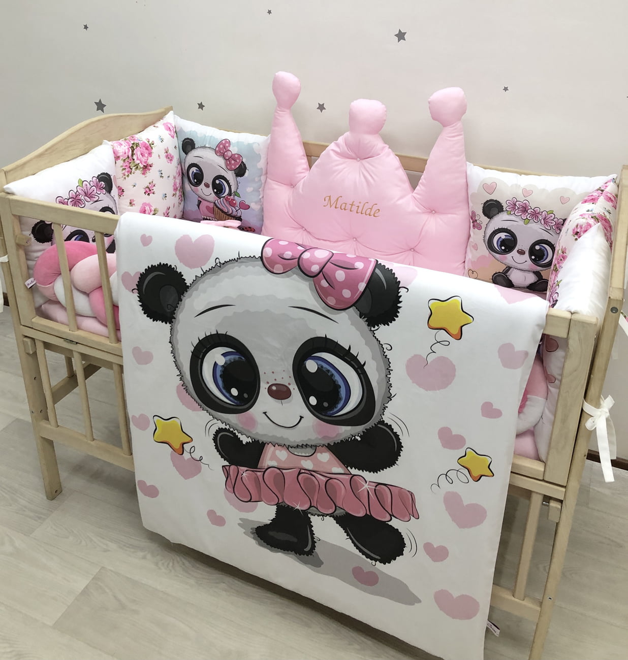 Crib set "Panda"