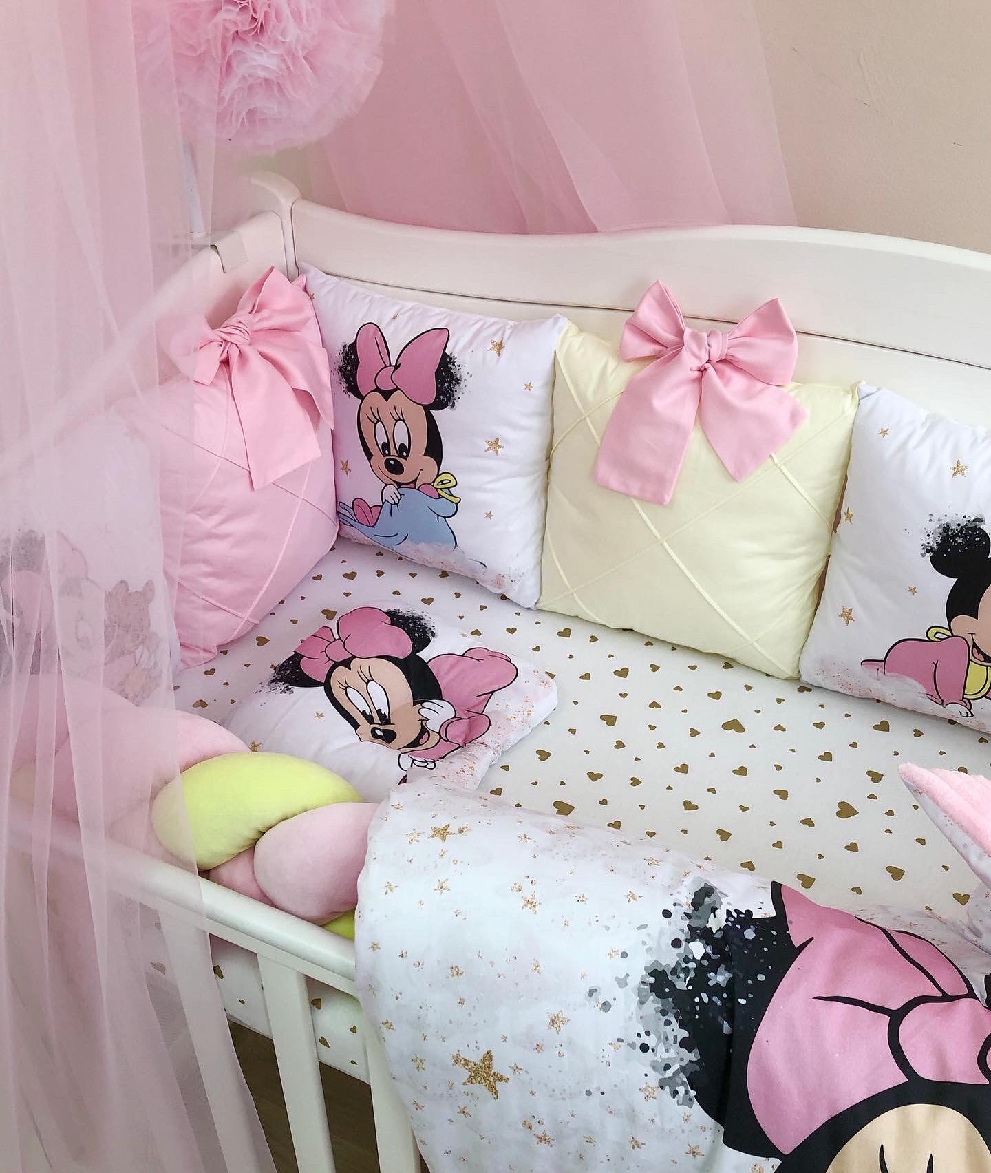 Georgeous crib set "Girl pink"